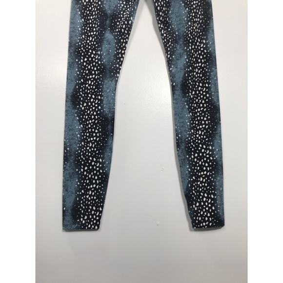 Varley Blue White Pattern Legging Womens Small Active Gym Girl Travel Easy - Picture 5 of 8